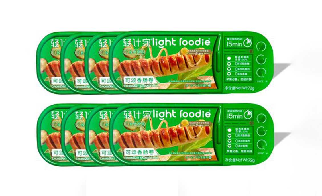 吕工机械可颂香肠卷全自动包装解决方案，量产无忧